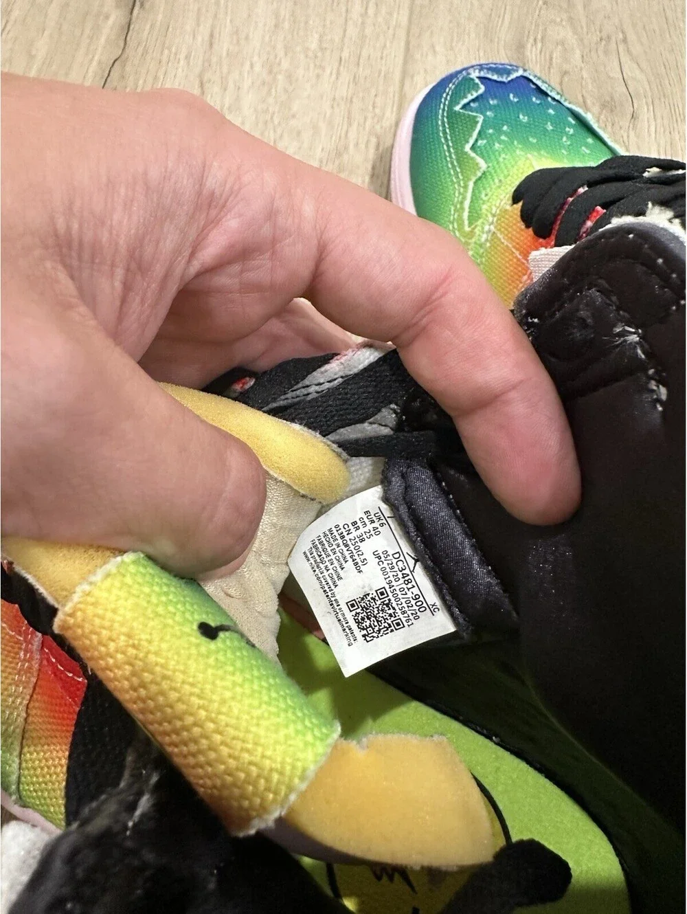 Nike Air Jordan 1 Retro OG High x J Balvin Tie Dye Size 7 DC3481-900